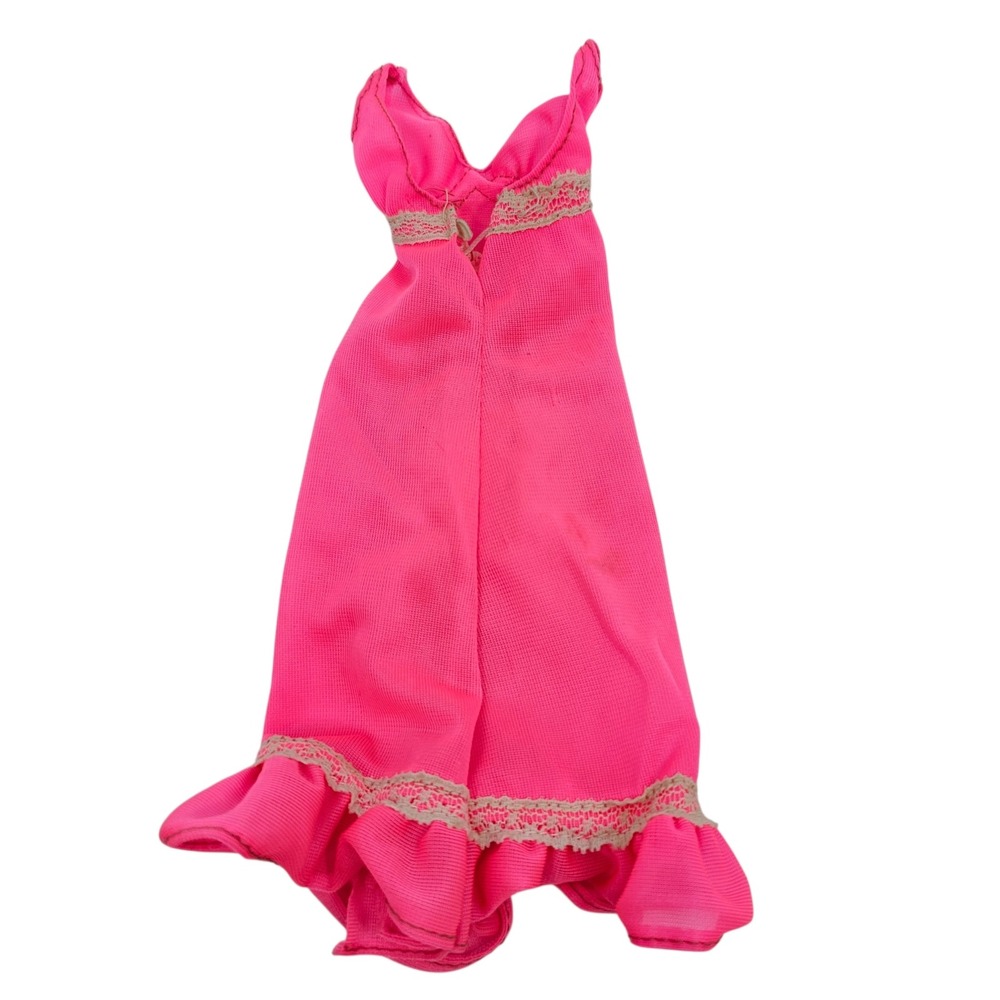 Vintage Barbie Best Buy #9157 (1976) Hot Pink Night Gown Negligee Maxi Dress
